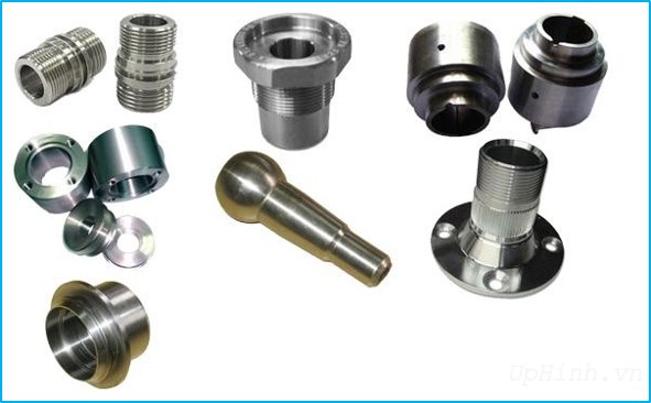 Sản phẩm gia công cơ khí: mặt bích, nối ren, bạc trục, then khoá…